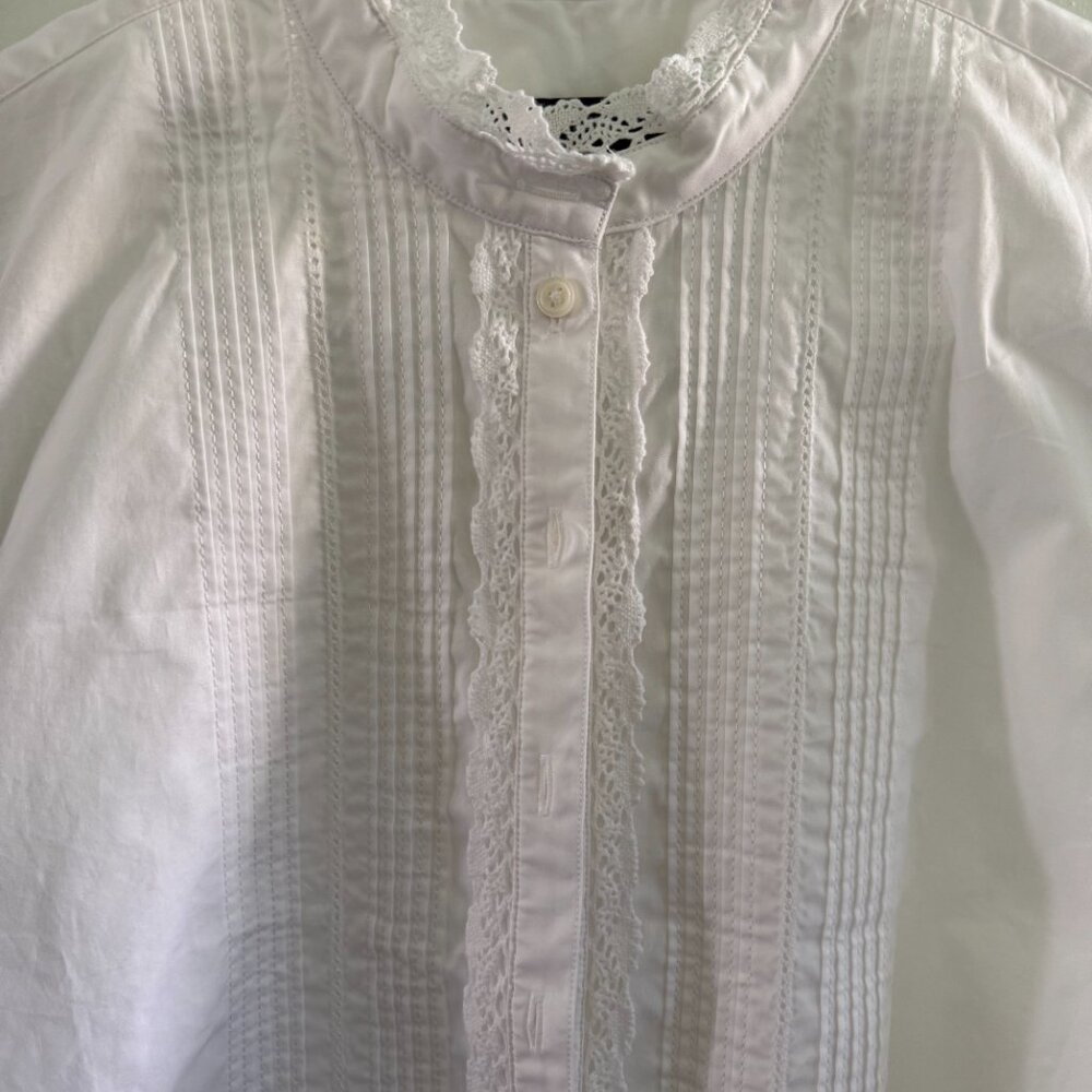 J. Crew Lace-front button-up shirt - Picture 2 of 7